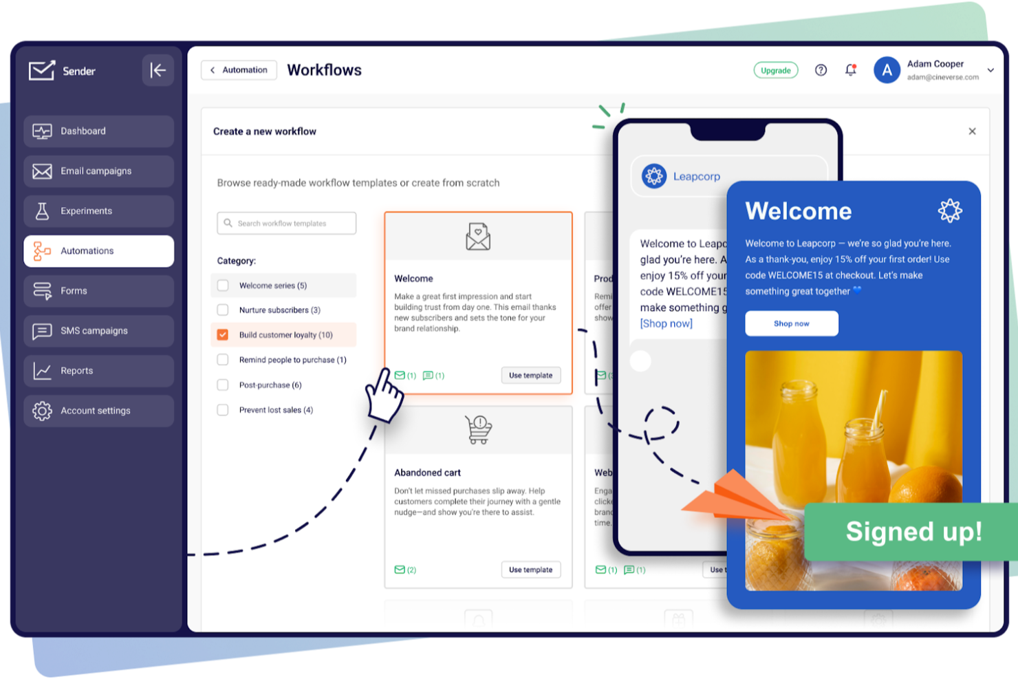 Sender screenshot - 20 Best Email Marketing Software: Reviewed for 2026