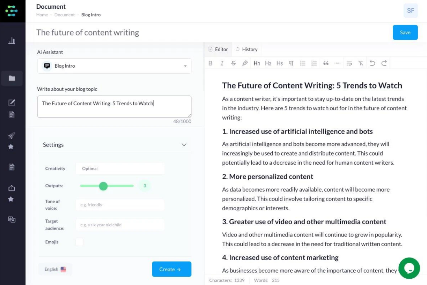 Creaitor screenshot - 17 Best AI Content Writing Tools Reviewed in 2025