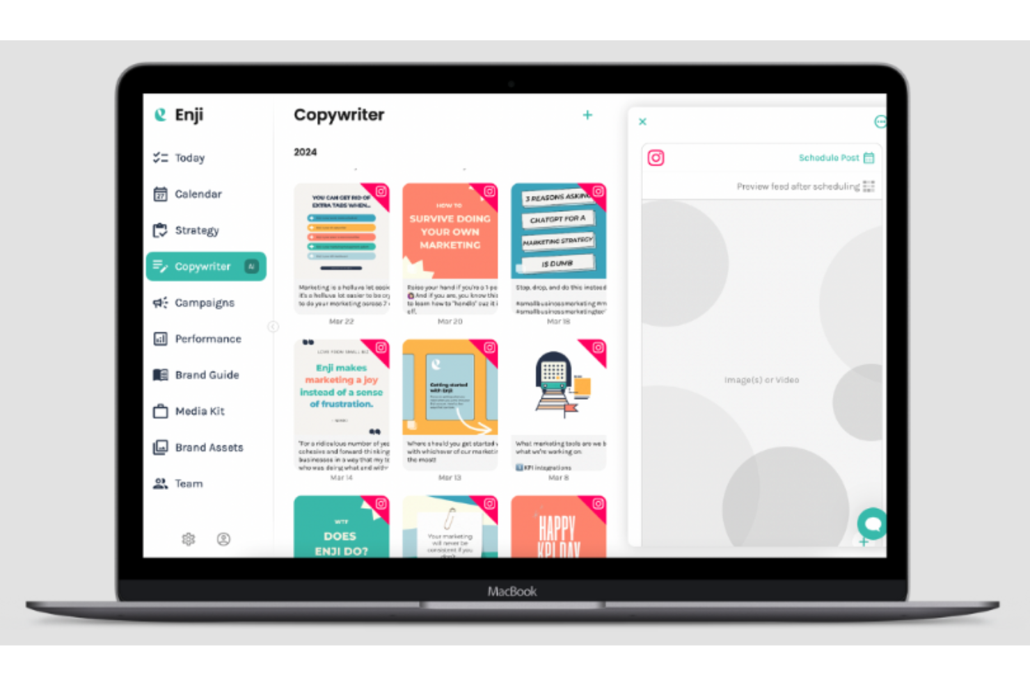 Enji screenshot - 18 Best Content Workflow Software Reviewed In 2026