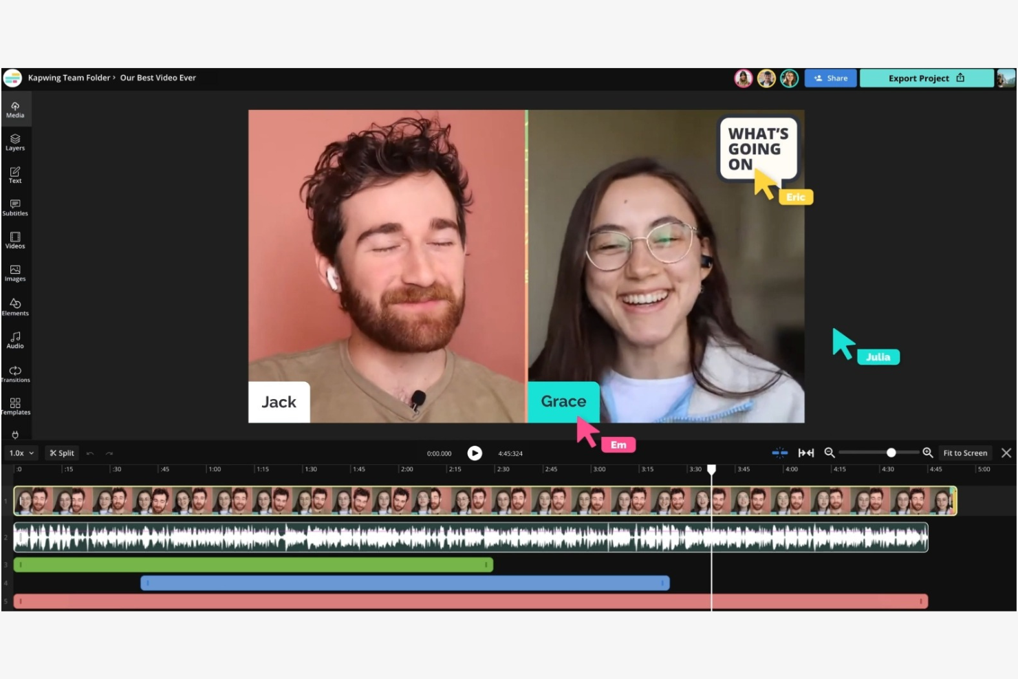 Kapwing screenshot - 18 Best Free AI Video Generator Reviewed in 2026