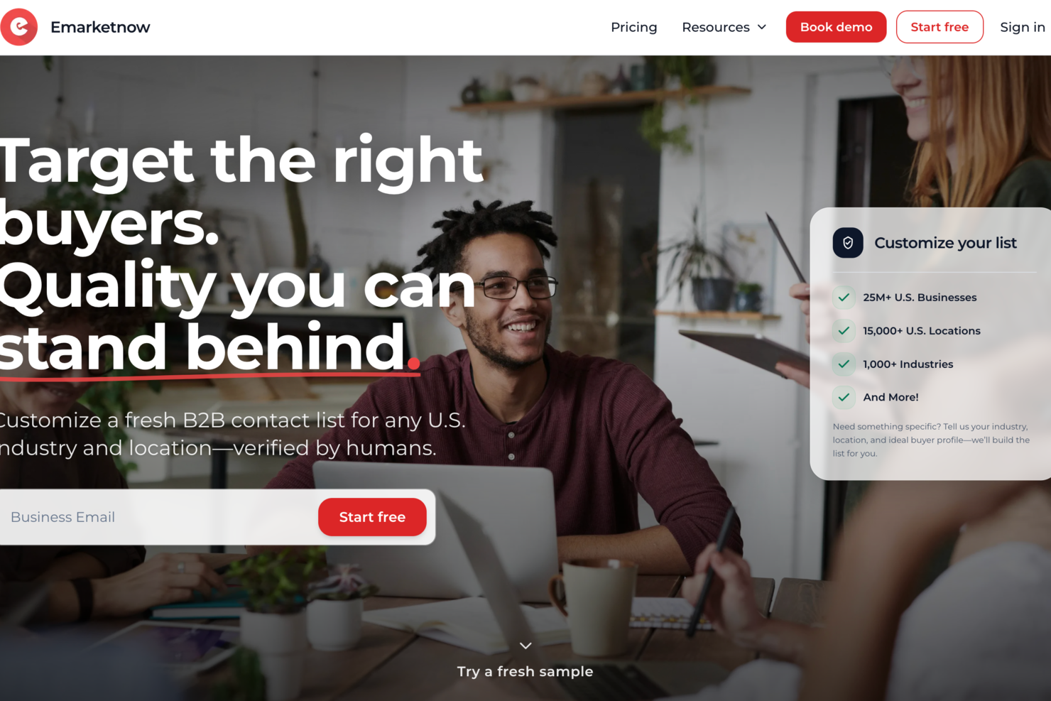 Emarketnow screenshot - 24 Best B2B Lead Generation Tools Reviewed in 2026