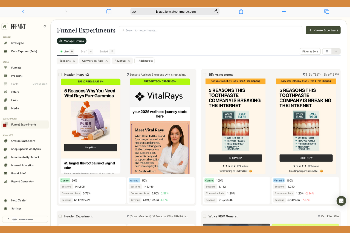 FERMÀT screenshot - 25 Best Landing Page Optimization Tools Reviewed in 2026
