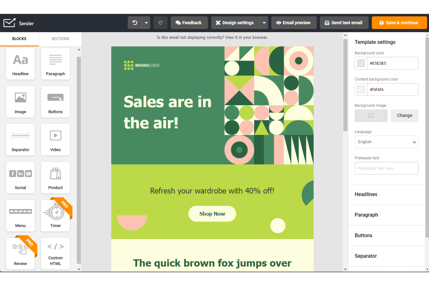 Sender screenshot - 25 Best AWeber Alternatives Reviewed in 2026