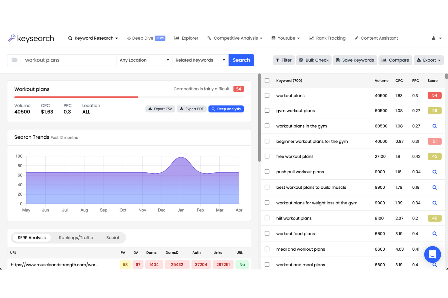 KeySearch screenshot - 18 Best Rank Tracking Software for 2026