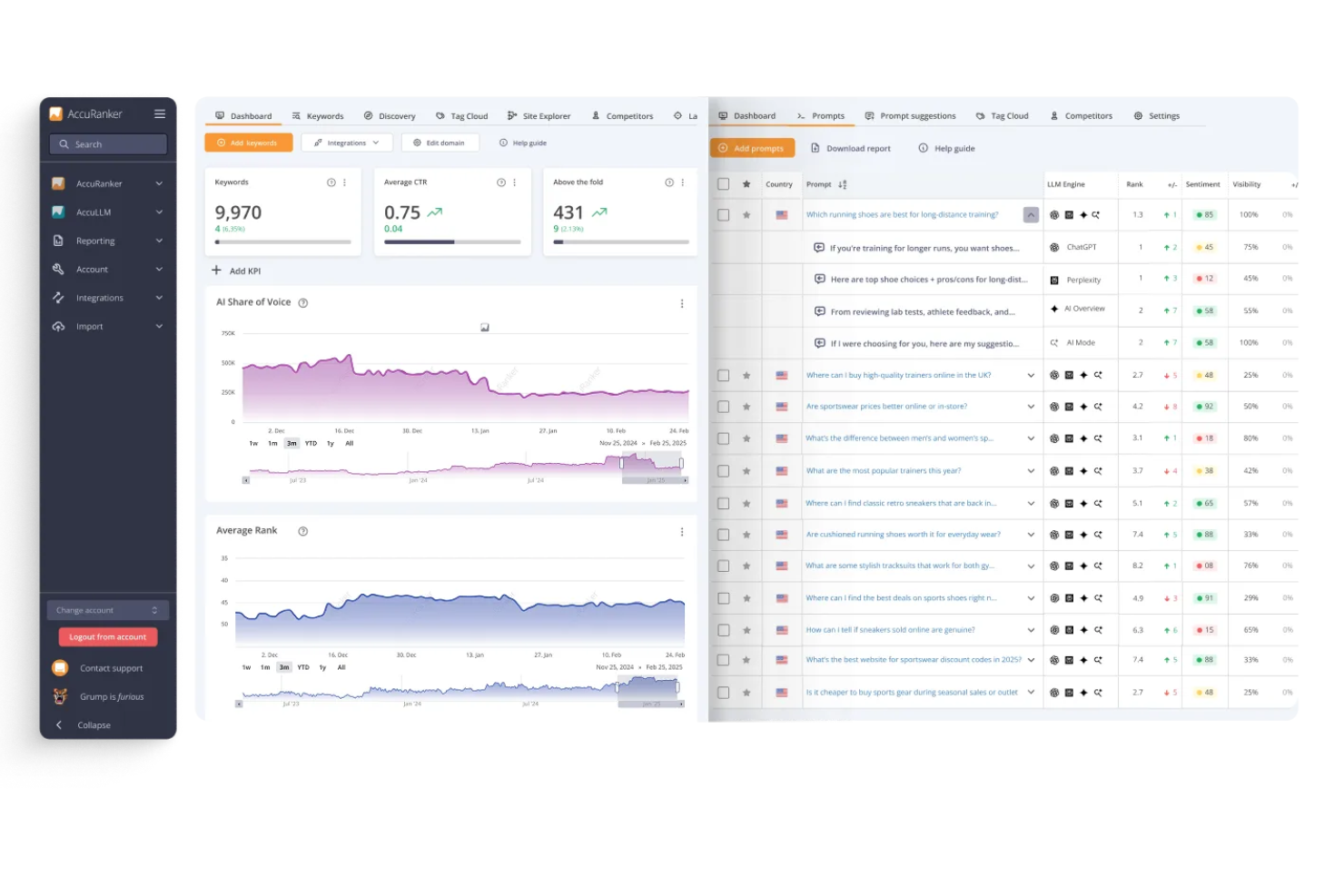 AccuRanker screenshot - 18 Best Rank Tracking Software for 2026