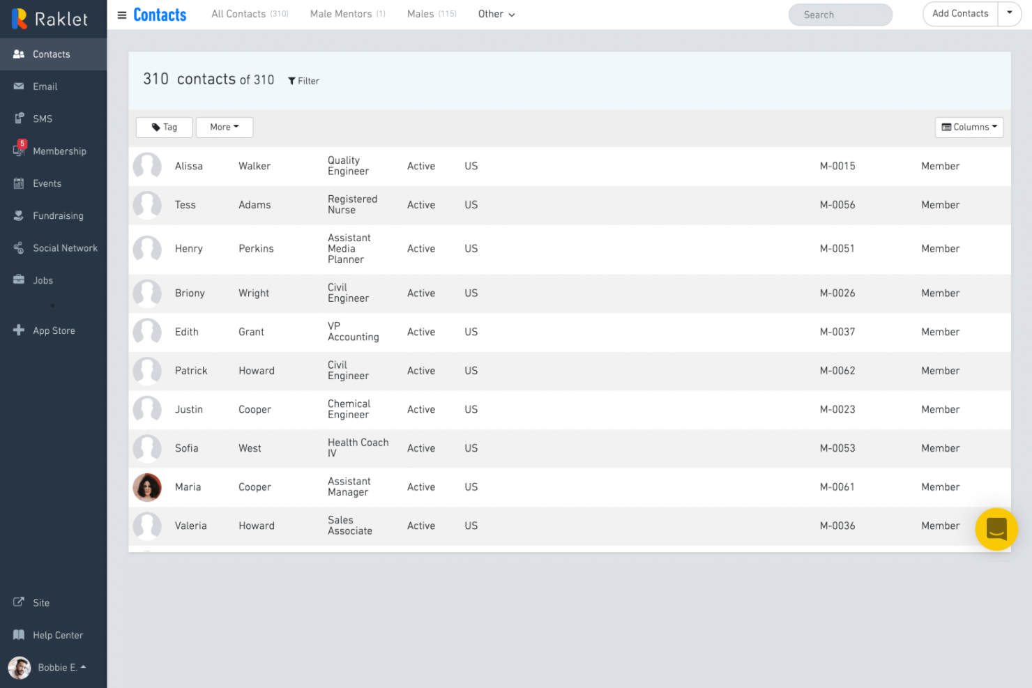 Raklet screenshot - 14 Free Membership Management Software for 2026
