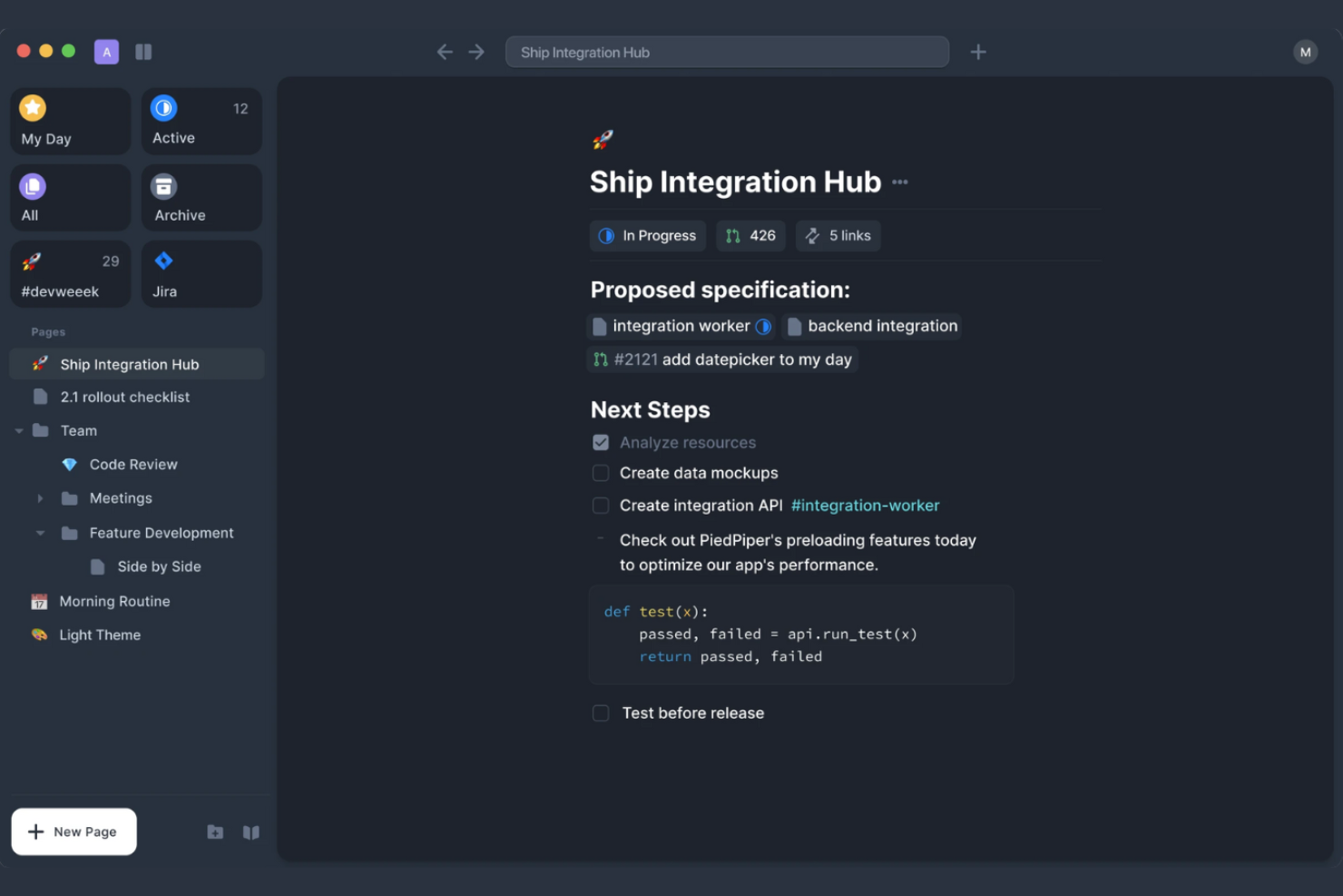acreom screenshot - 16 Notion Alternatives for 2026