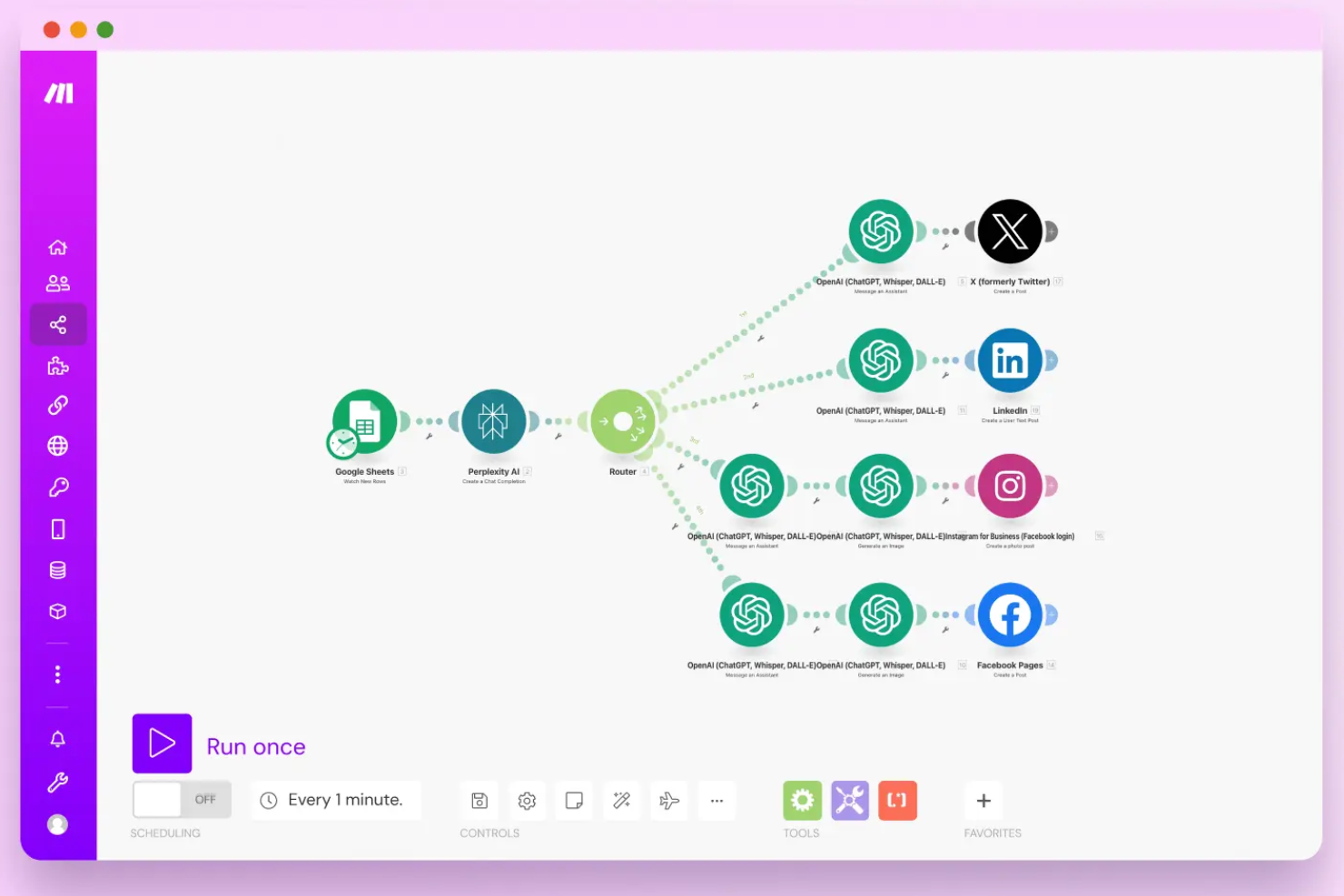 Make screenshot - 14 Social Media Automation Tools for 2026