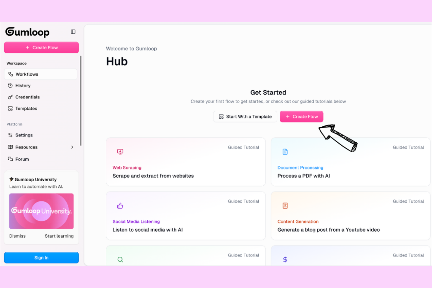 Gumloop screenshot - 14 Social Media Automation Tools for 2026