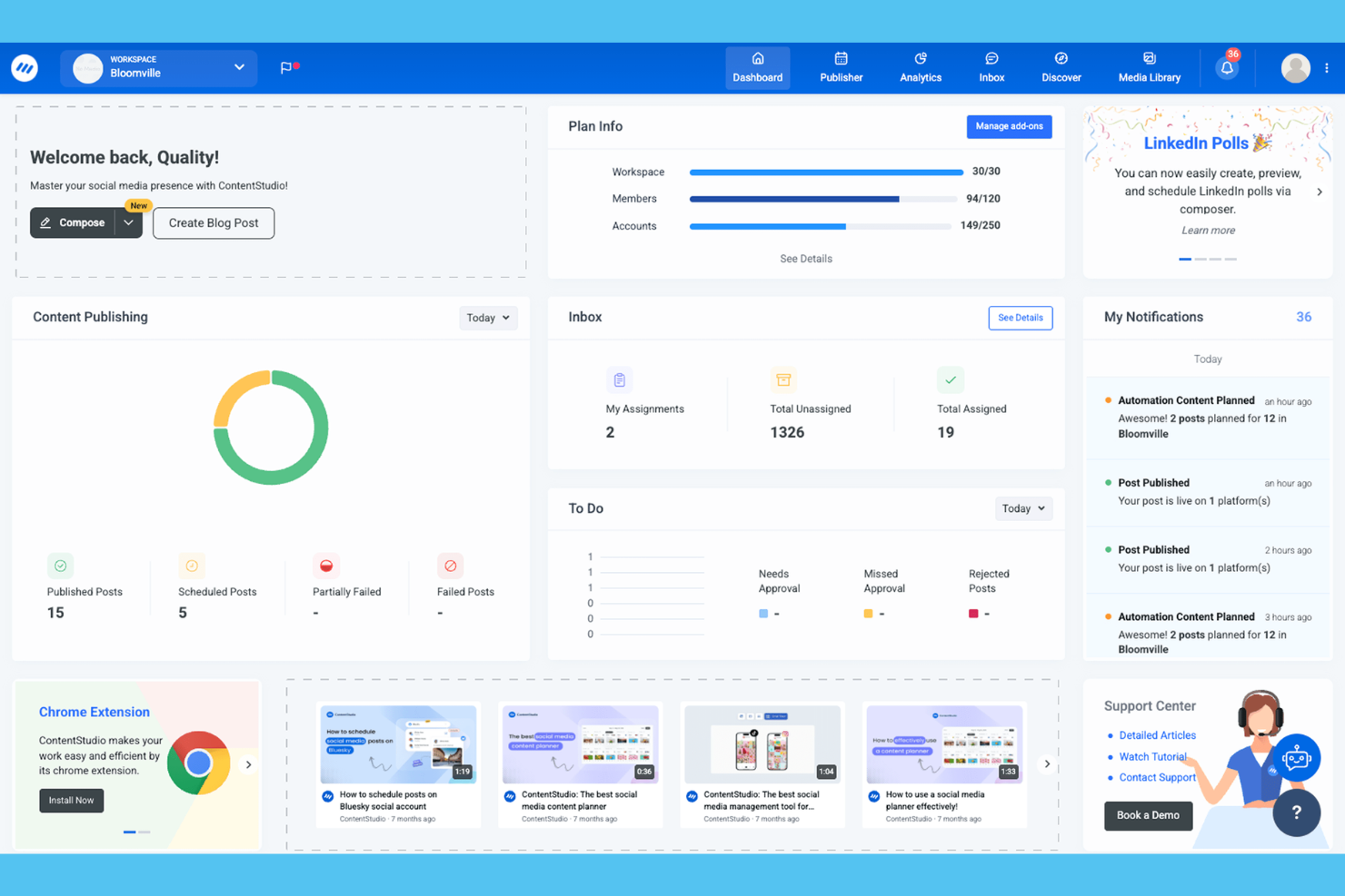 ContentStudio screenshot - 14 Social Media Automation Tools for 2026