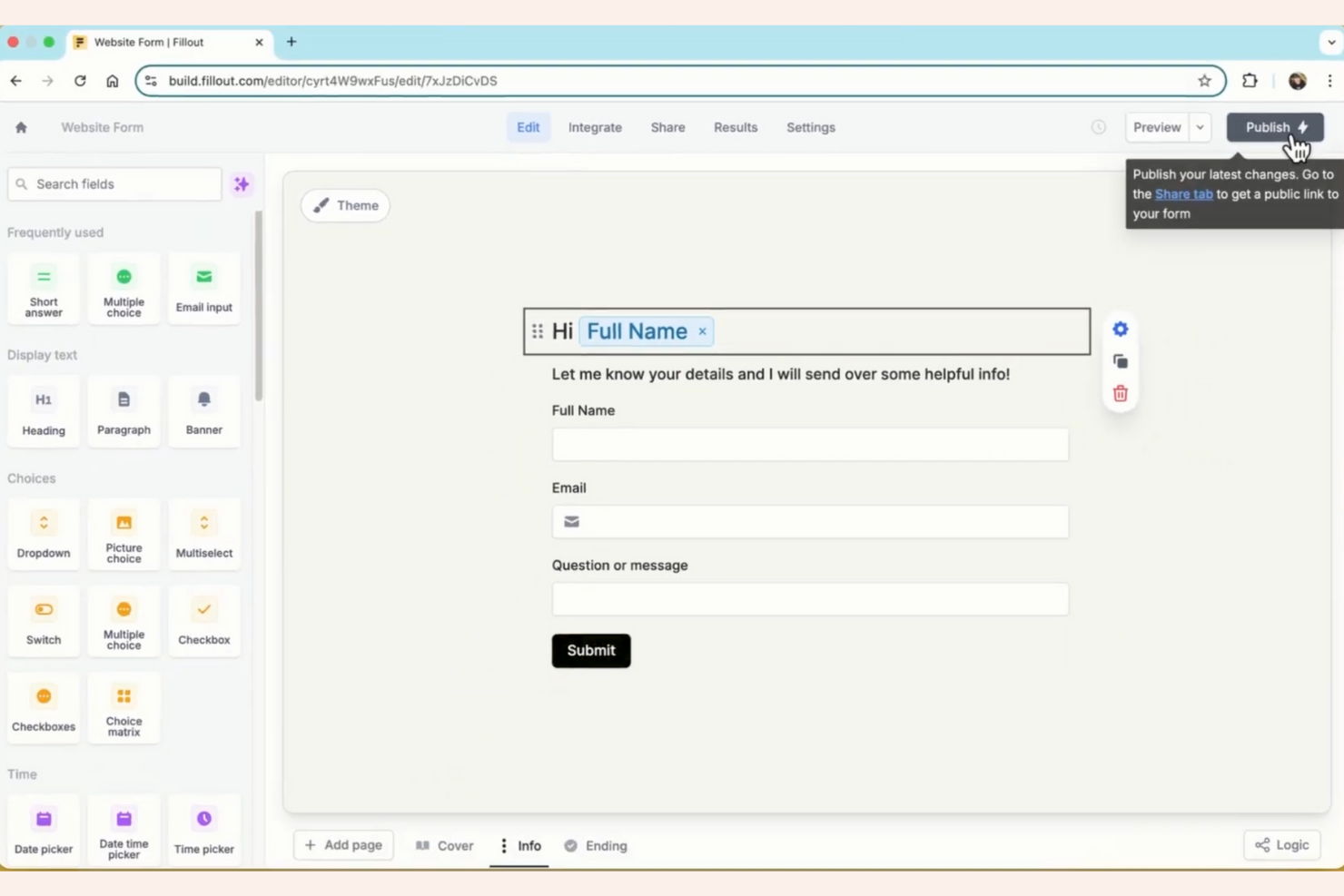 Fillout screenshot - 17 Best Typeform Alternatives in 2026