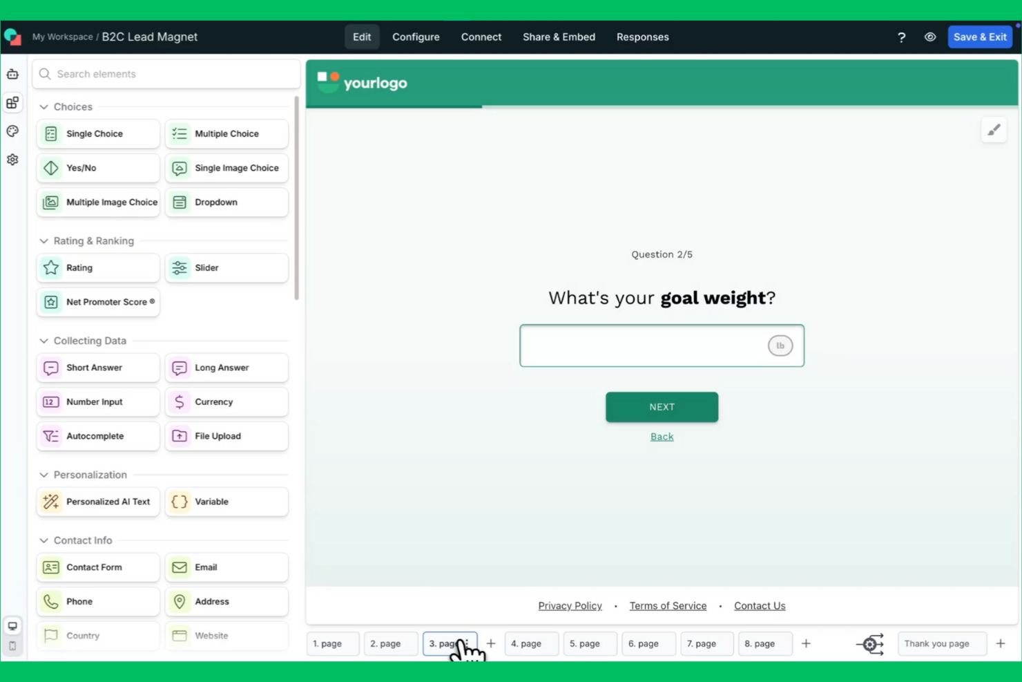 involve.me screenshot - 17 Best Typeform Alternatives in 2026