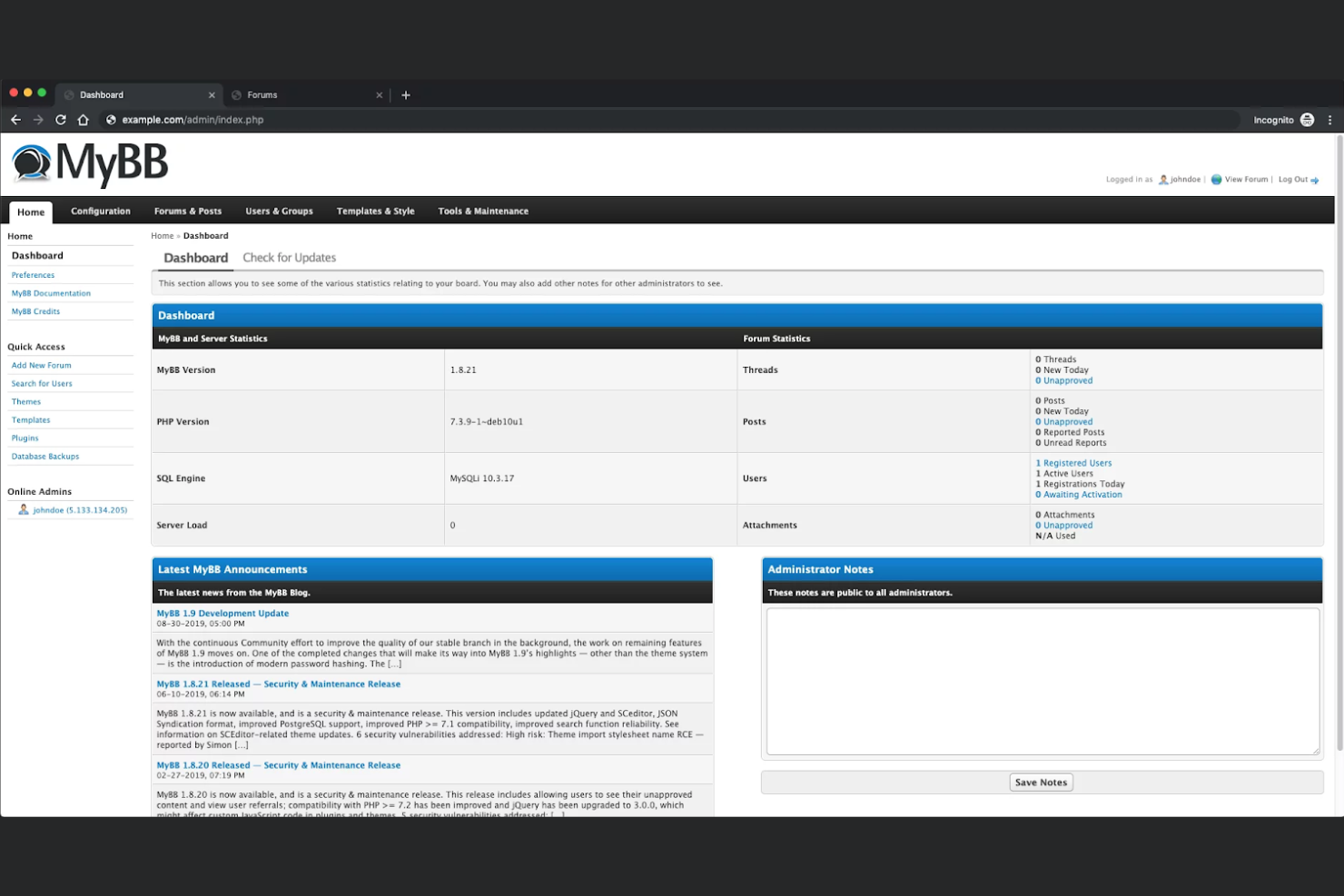 MyBB screenshot - 17 Best Forum Software Picked for 2026