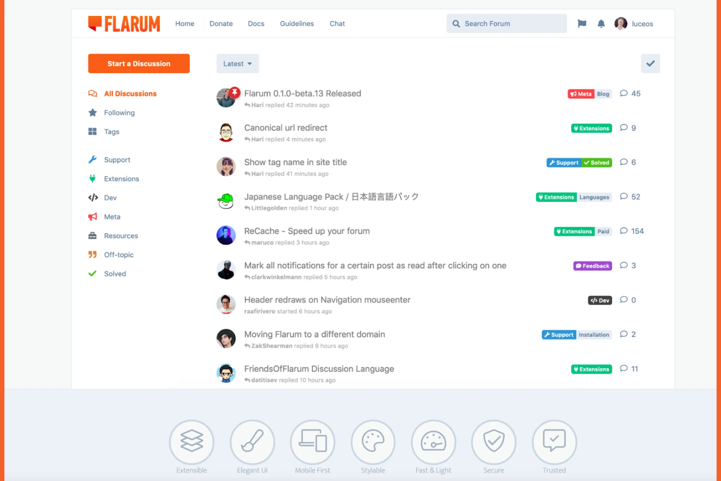 Flarum screenshot - 17 Best Forum Software Picked for 2026