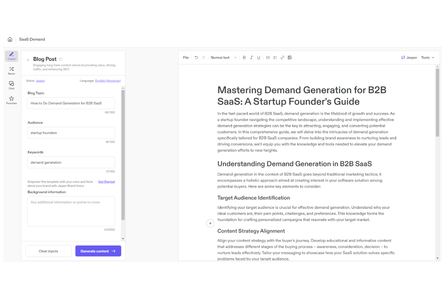 Jasper screenshot - 13 Best Content Marketing Automation Tools for 2026