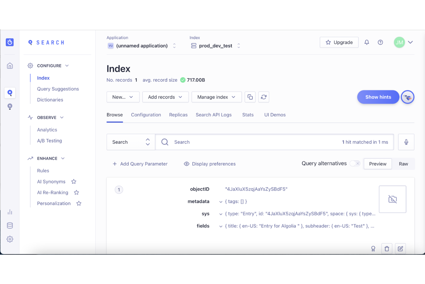 Algolia screenshot - 17 Best Personalization Software in 2026