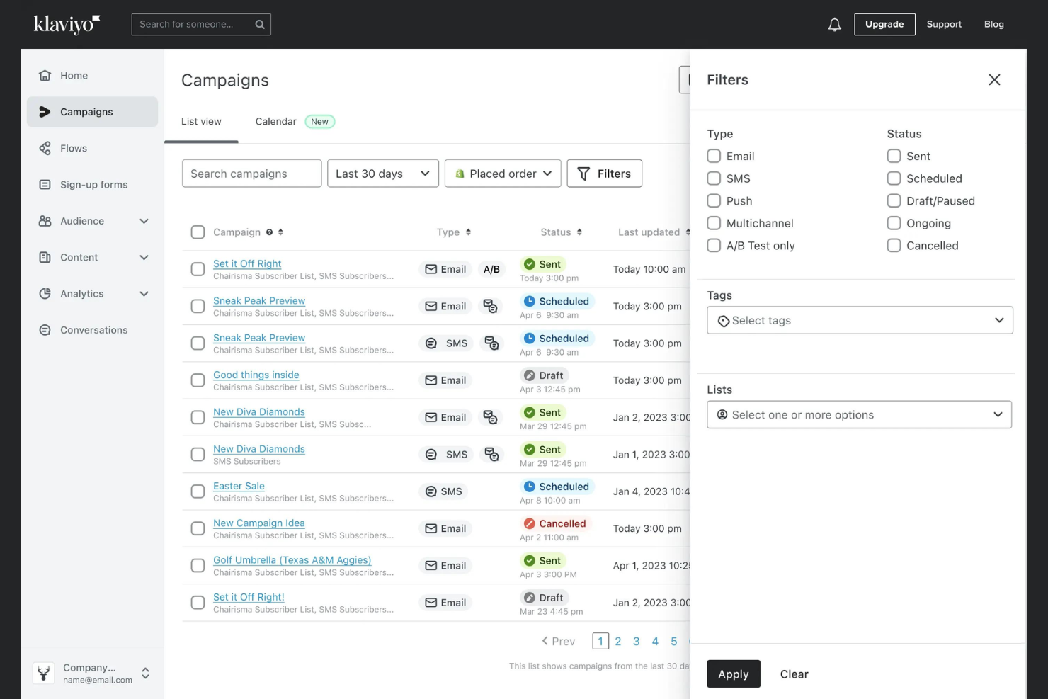 Klaviyo screenshot - 18 Best Email Personalization Software in 2026