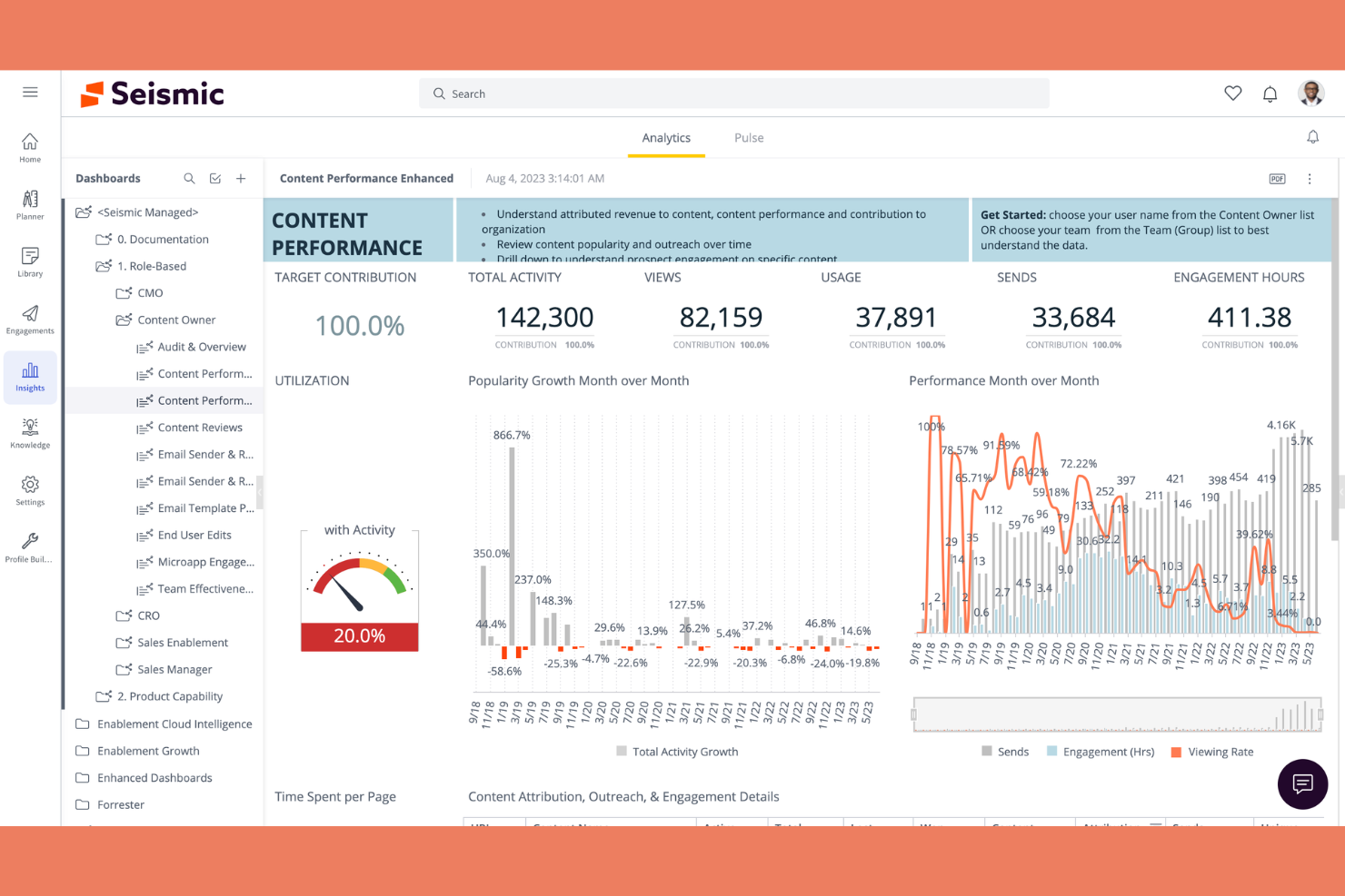 Seismic screenshot - 10 Best Mobile Content Management System in 2026