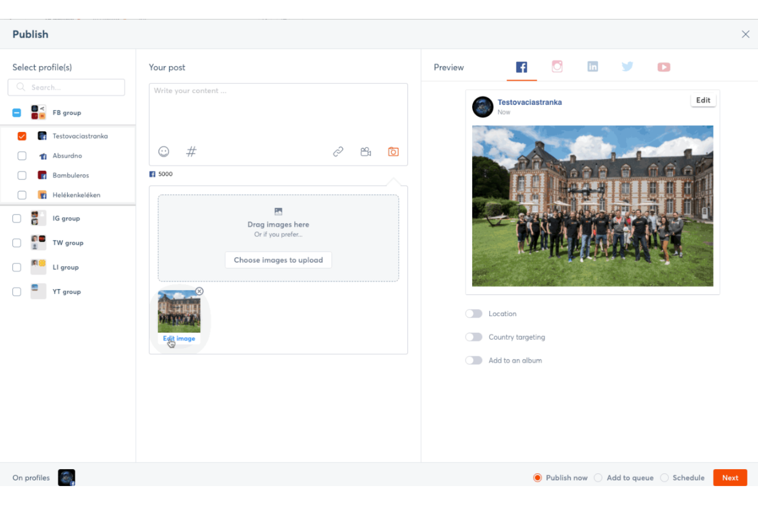 Agorapulse helps teams manage, schedule, and analyze social media.