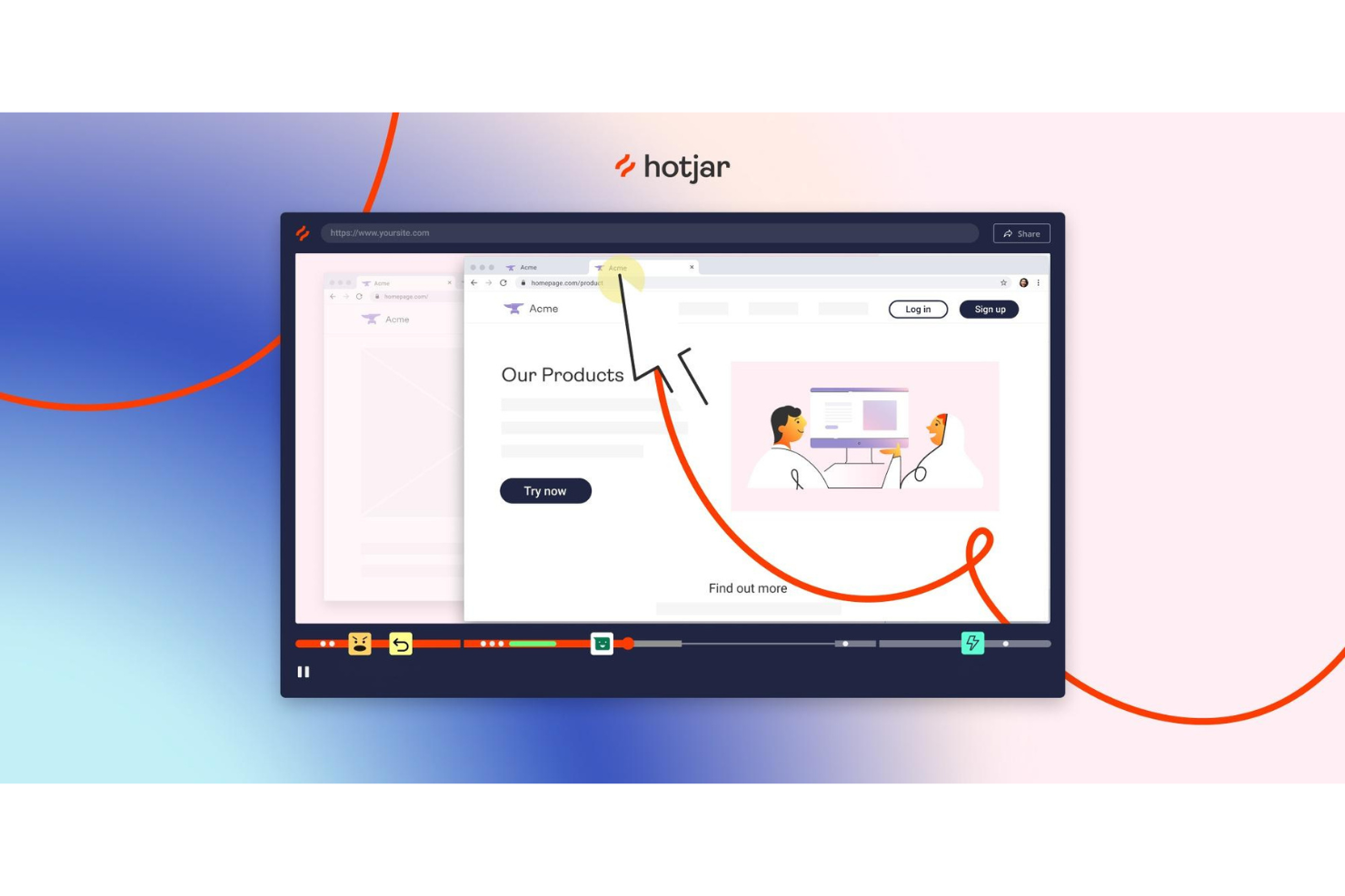 Tracks user behavior and feedback to improve website performance.