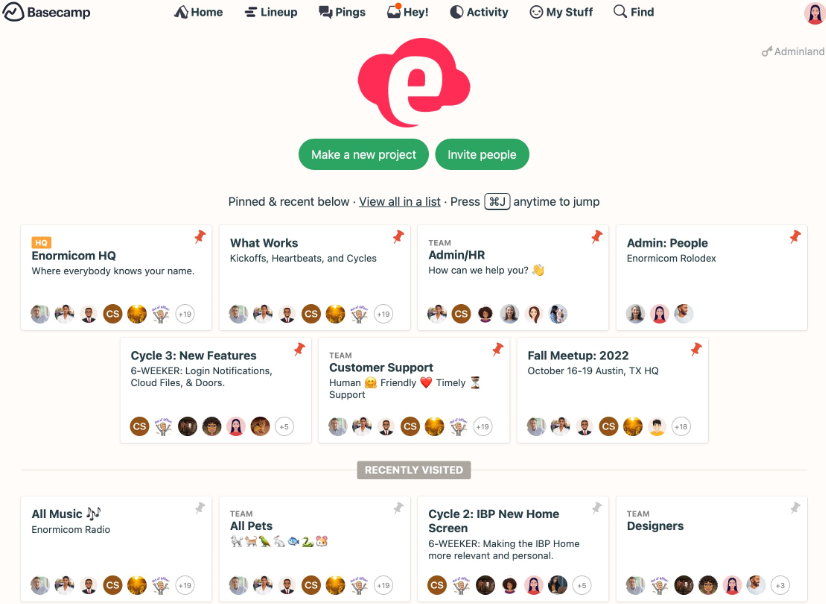 Basecamp is a web-based project management and team platform.
