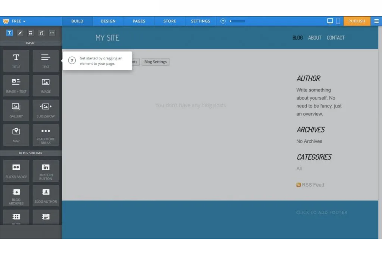 Weebly lets users build and manage websites with easy drag-and-drop tools.