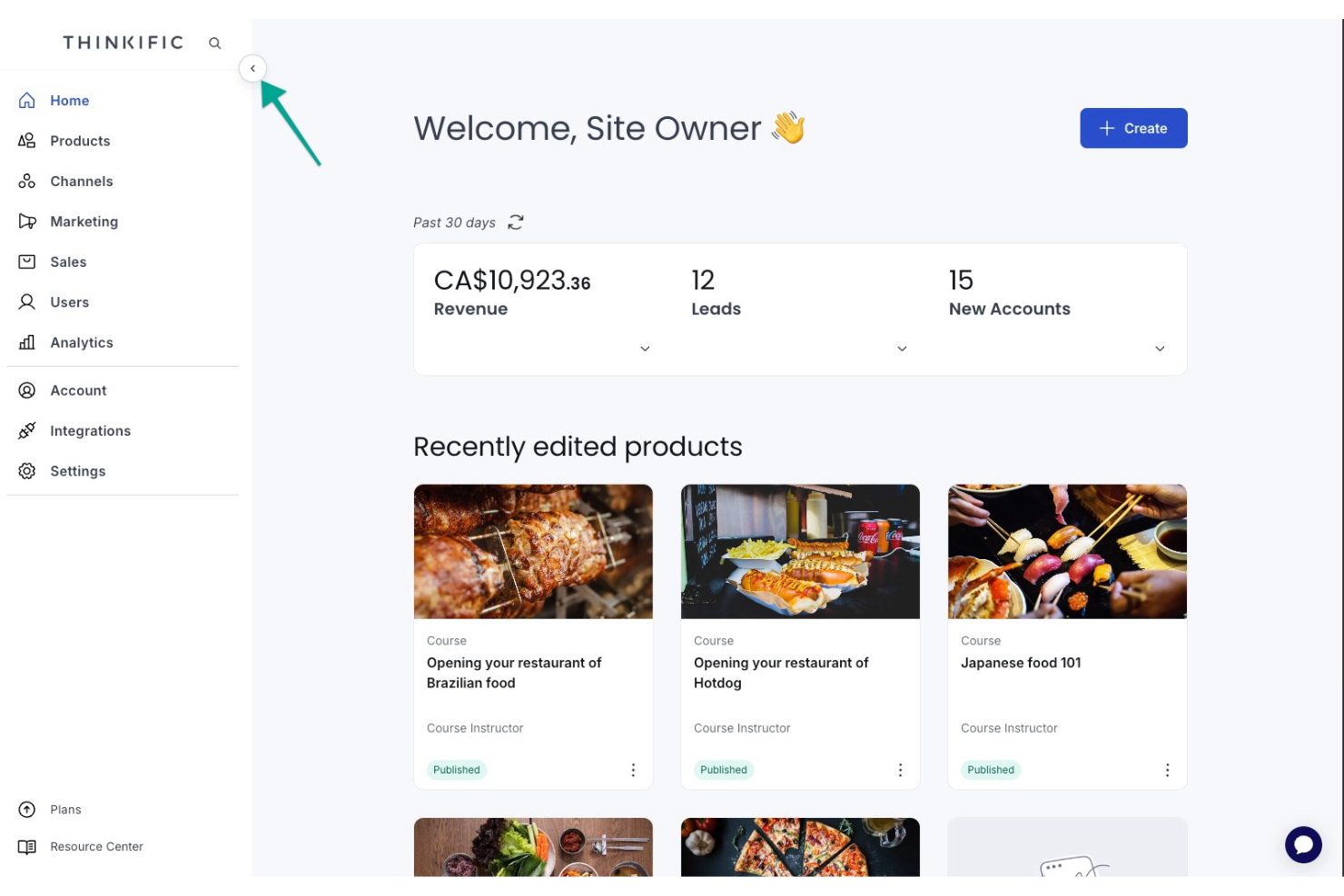 Thinkific creates, sells, and manages online courses and memberships.