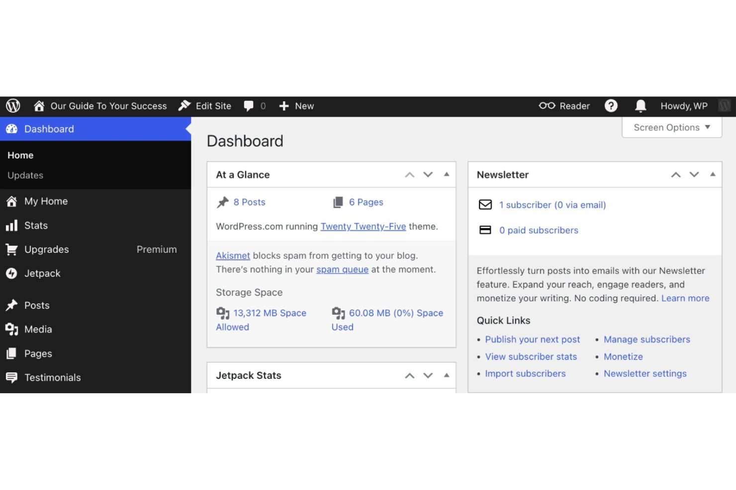 WordPress is a hosted CMS for building and managing websites.