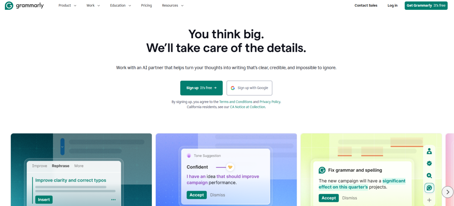 Improves content quality with AI writing tone, and SEO insights.