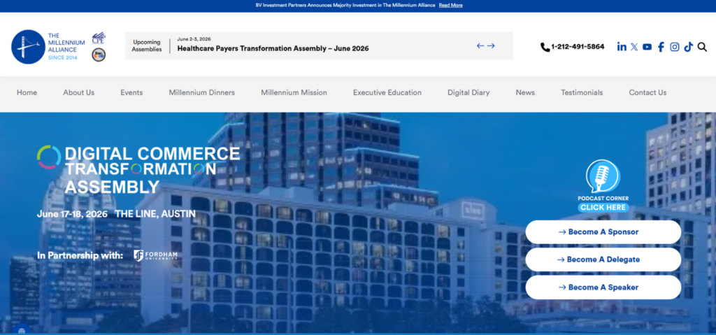 The Digital Commerce Transformation Assembly website screenshot