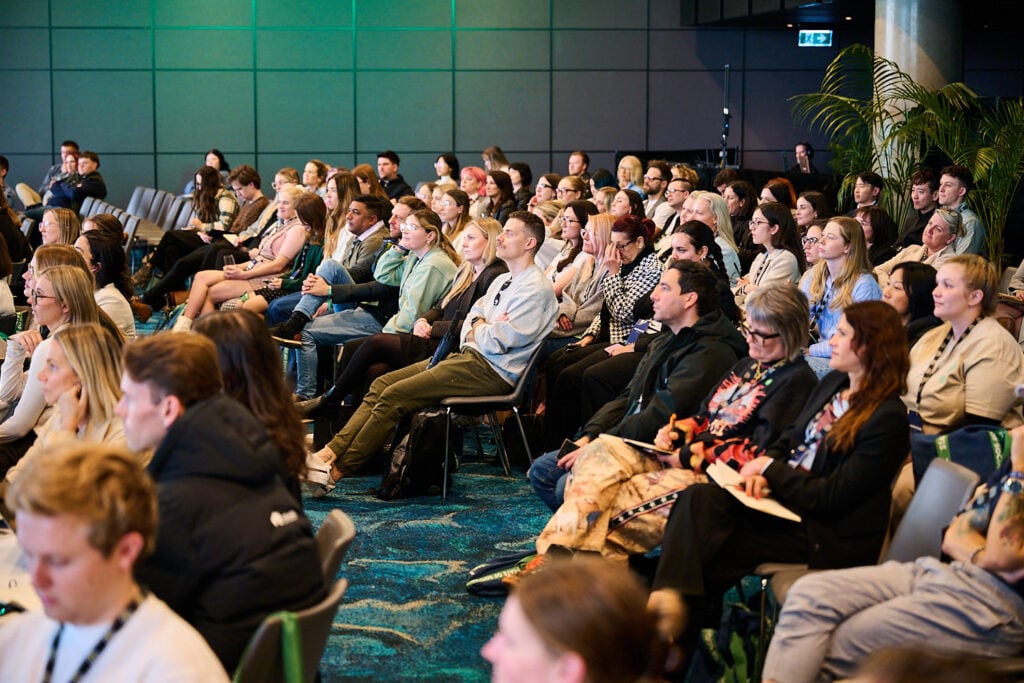 The State of Social attendees listening to the speaker