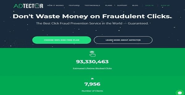 adtector click fraud software screenshot