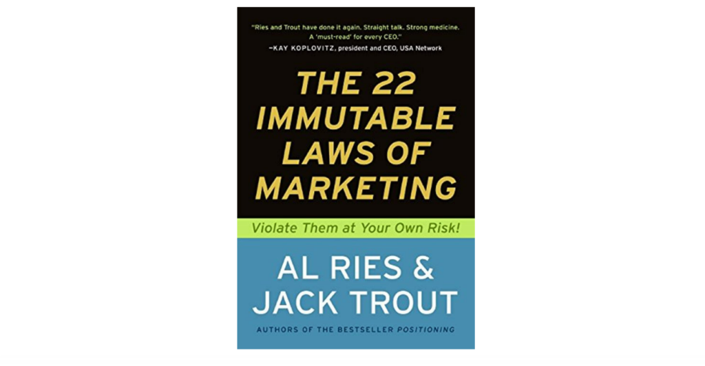 The 22 Immutable Laws of Marketing best marketing books for beginners