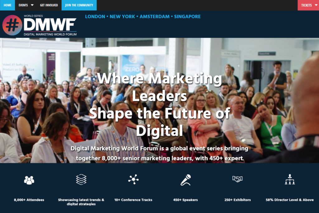 Home page of the DMWF 2026