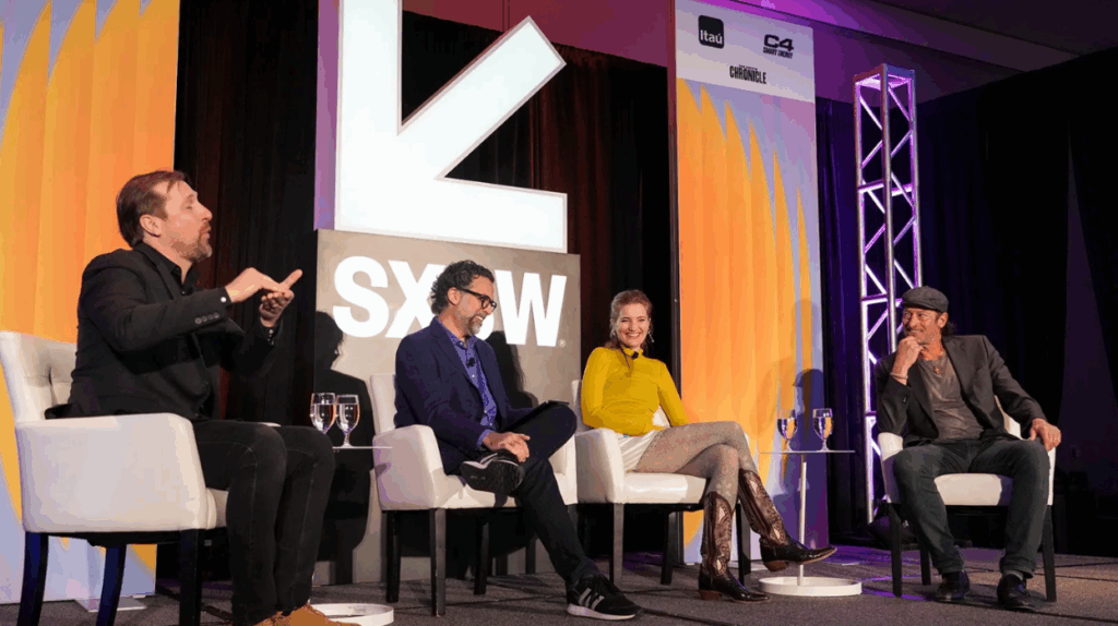 A photo of panel discussion at the SXSW 2024 conference