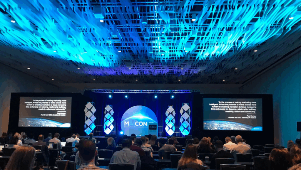 A photo of the MAICON conference setup