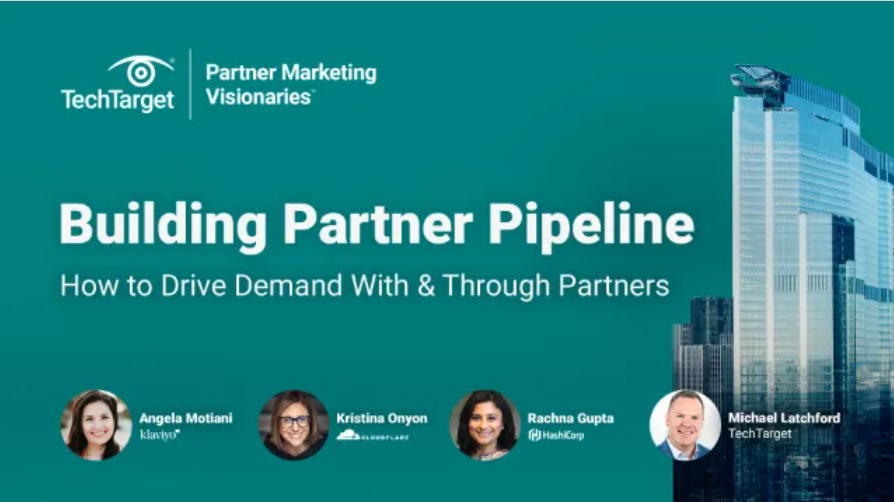 Image for the Building Partner Pipeline webinar hosted by TechTarget
