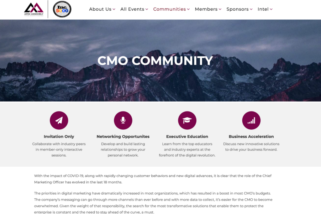 Apex Assembly CMO Community screenshot