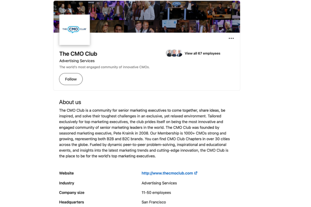 The CMO Club screenshot