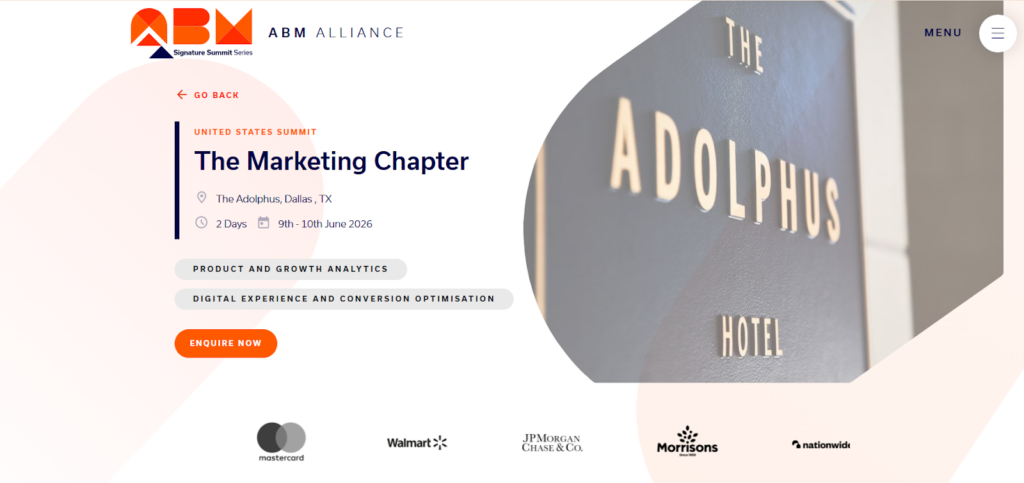 The Marketing Chapter by ABM Alliance's landing page