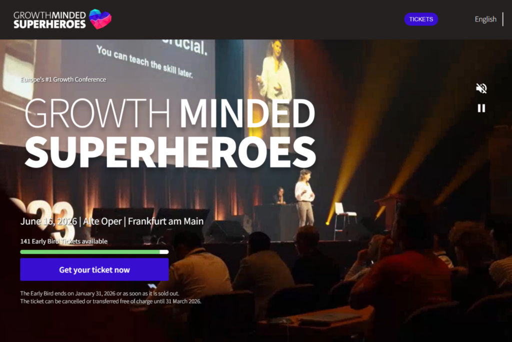 Screenshot of the GMS 2026 landing page