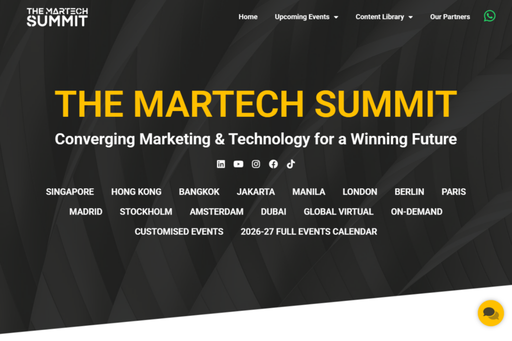 The MarTech Summit homepage screenshot