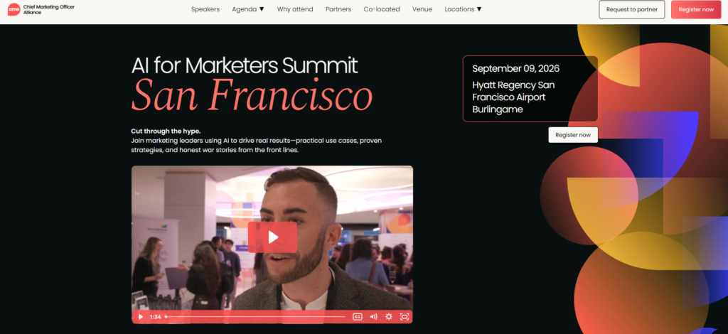 AI for Marketers Summit 2026 in San Francisco, conference focused on practical AI strategies for modern growth marketing conferences
