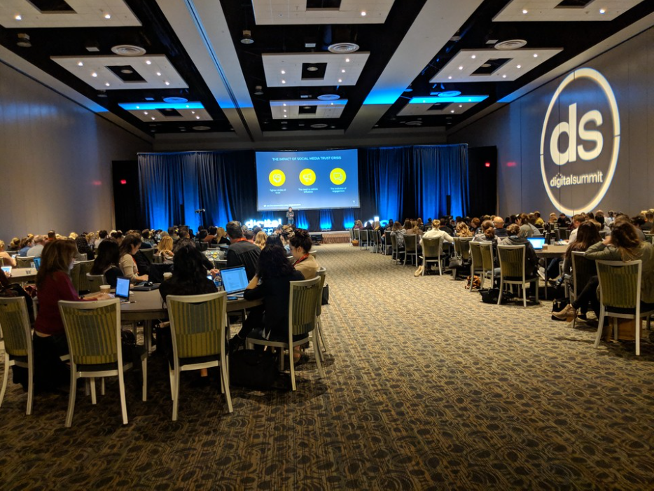A photo of the Digital Summit conference setup.