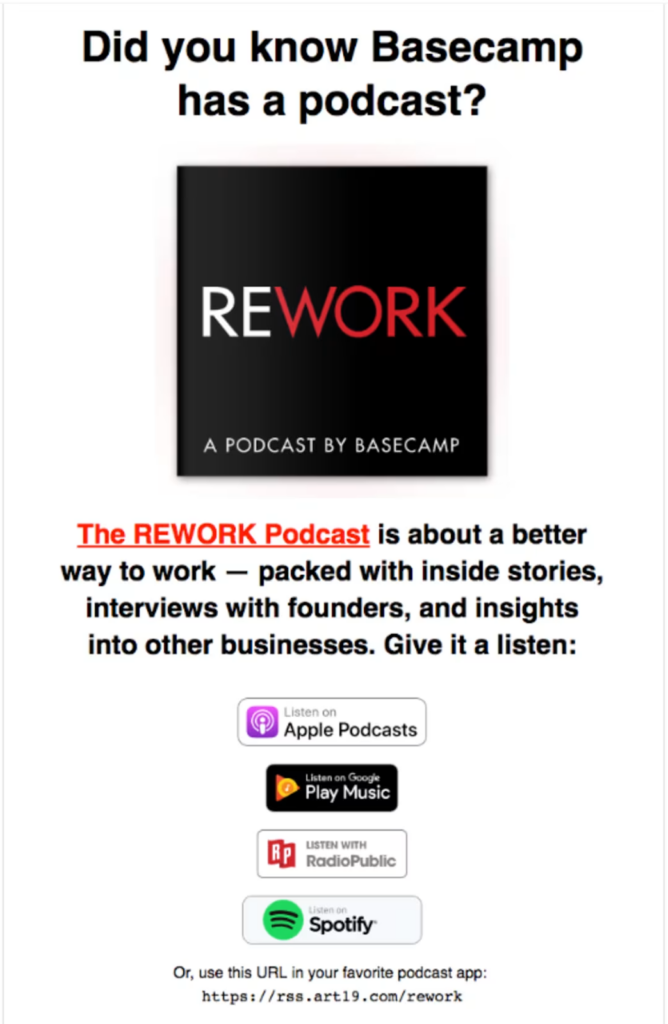 rework podcast