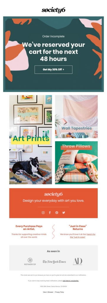 society6 screenshot