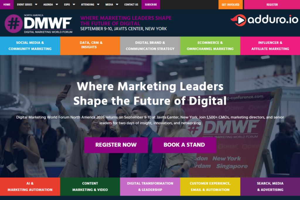 Página de inicio de DMWF North America 2026