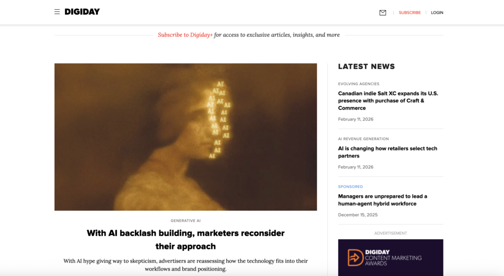 Digiday Marketing Newsletter