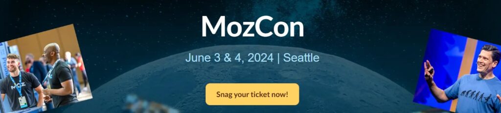 MozCon website screenshot