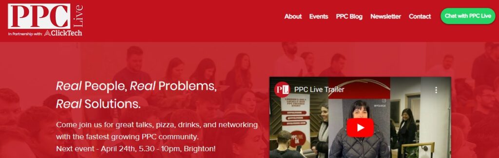 PPC Live website screenshot
